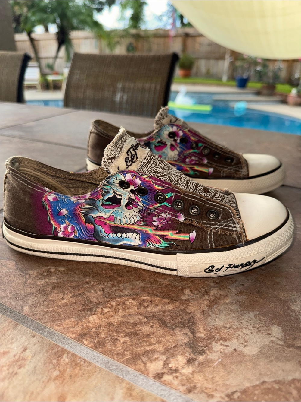 Ed Hardy Vintage Sneakers - Size 7